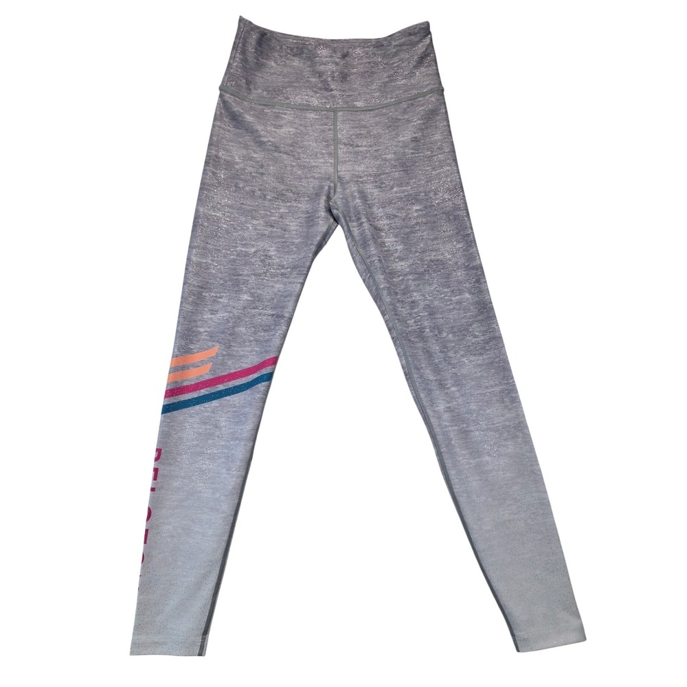 Peloton Womens Grey‎ Glitter Space Dye High Waisted Graphic Leggings Size S